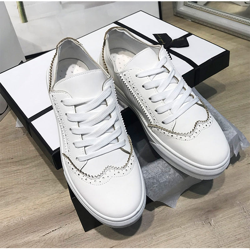 xiangtuibao Women's Sneakers Lace Up Ladies Flat Shoes for Women Autumn Vulcanized Shoes Comfort Fashion Woman Flats Shallow New