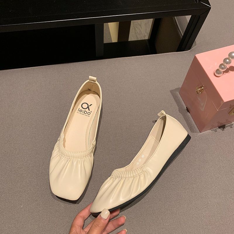 Women Casual Flats Spring Autumn Comfortable Soft Boat Shoes Loafers Ballerina Shallow Round Toe Ballet Flat Shoes