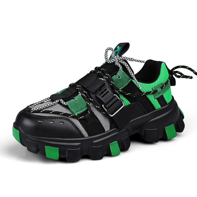 xiangtuibao Thick Sole Fashion Sneakers Men Tenis Masculino Buckle Breathable Men Shoes