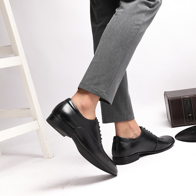 Luxury Oxford Genuine Leather Mens Shoes Brand Formal Shoes Top Quality Business Wedding Dress Italian Footwear Plus Size 49 50