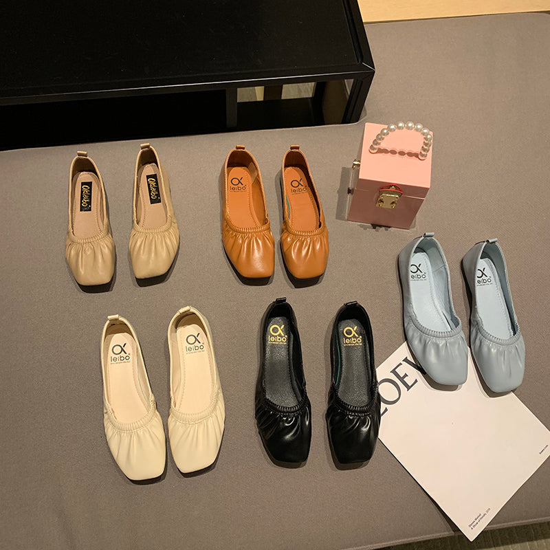 Women Casual Flats Spring Autumn Comfortable Soft Boat Shoes Loafers Ballerina Shallow Round Toe Ballet Flat Shoes