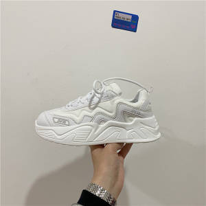 xiangtuibao White Shoes For Women Autumn New Design Women's Platform Sneakers Height Increasing Ladies Sport Shoes 41 42 43 Plus Size