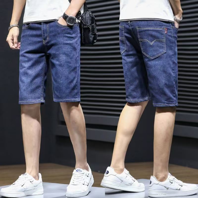 xiangtuibao - Men's Denim Button Down Shorts