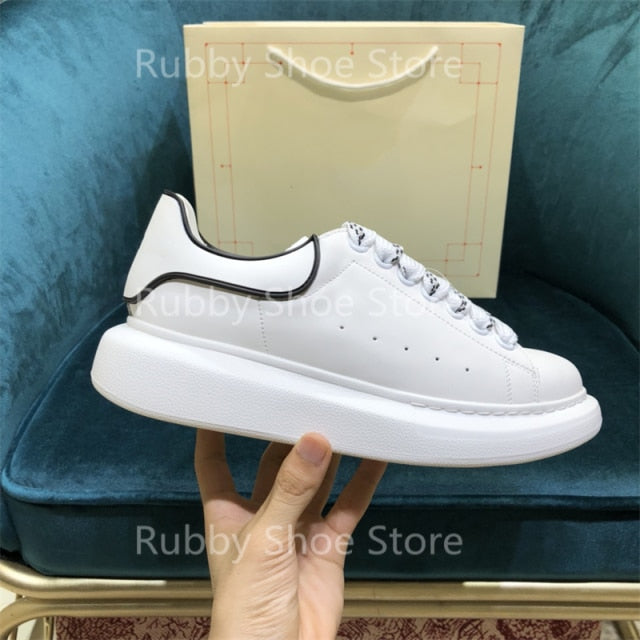White Shoes Sneakers Designer Brand Luxury Women Platform Mcqueen Couple Shoes for Men Chaussure Femme Zapatos De Mujer RB5