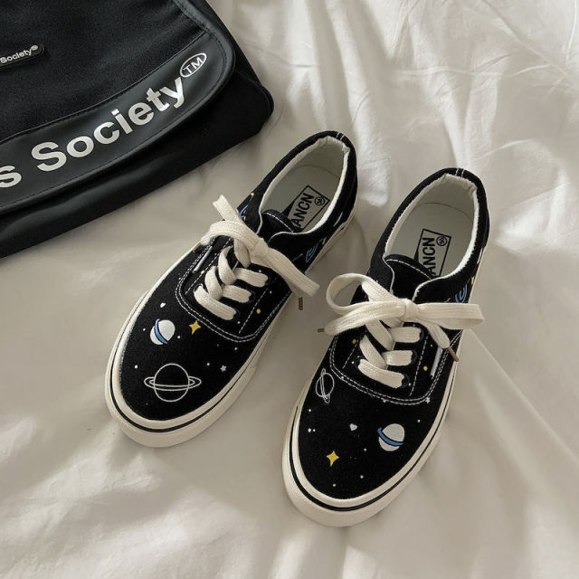 Sneakers Women's Sports Shoes Planet Anime Kawaii Casual Flats Spring Female Fashion Vulcanize Tennis Footwear