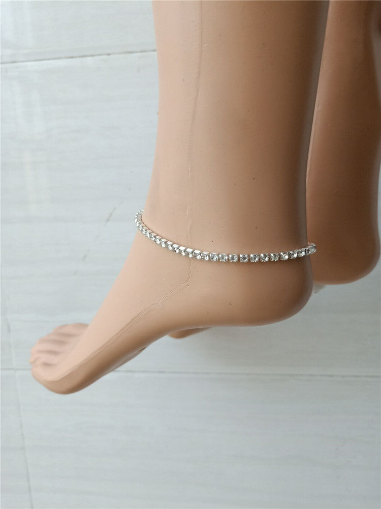 2025 New nightclubs Popular trade diamond chain foot jewelry, sexy belt diamond ankle chain, fashionable ankle chain women BY0047