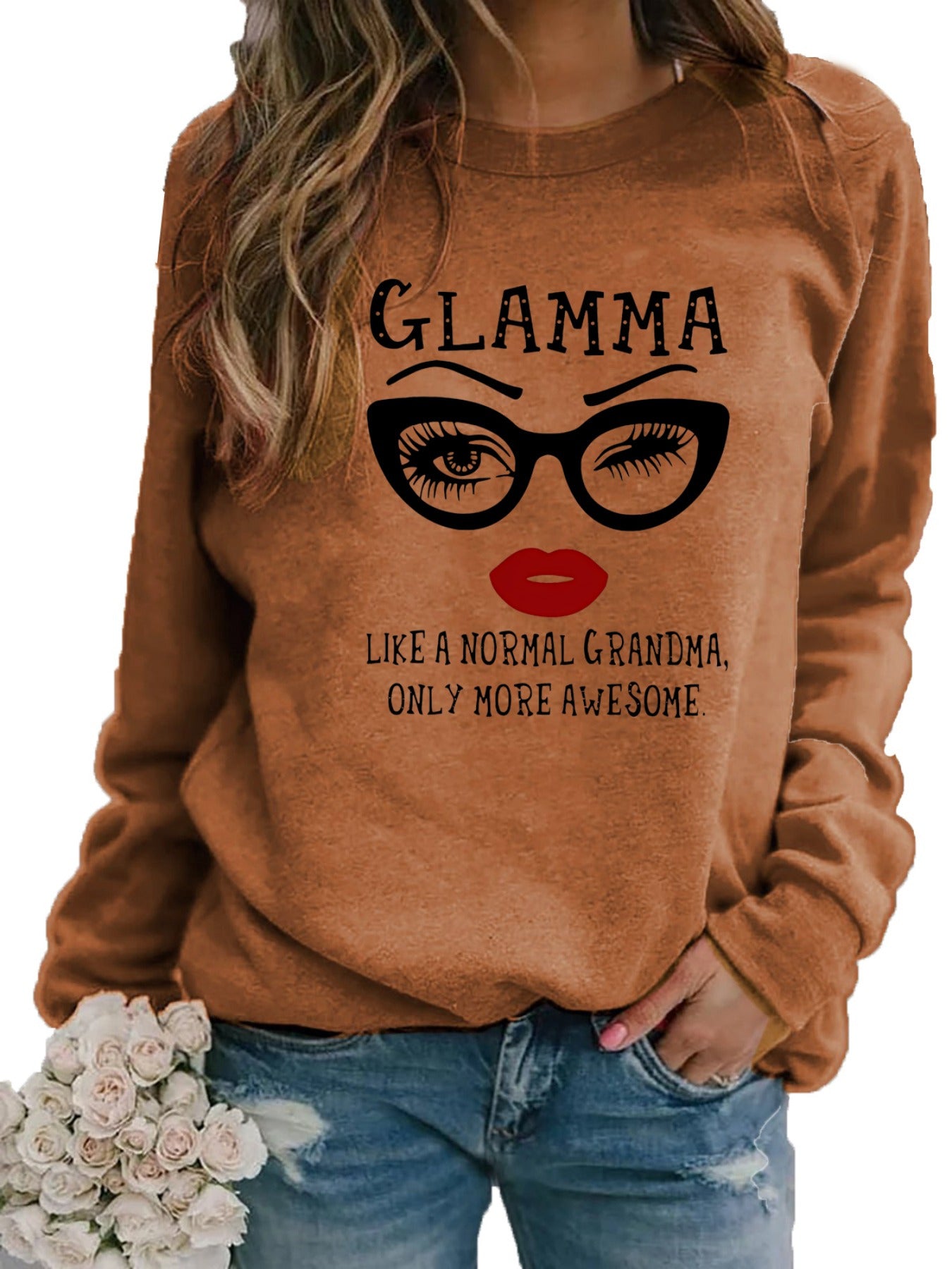 Stylish Alphabet-Print Sweatshirt: Durable, Comfort Stretch - Versatile & Casual, Ideal from Spring to Fall