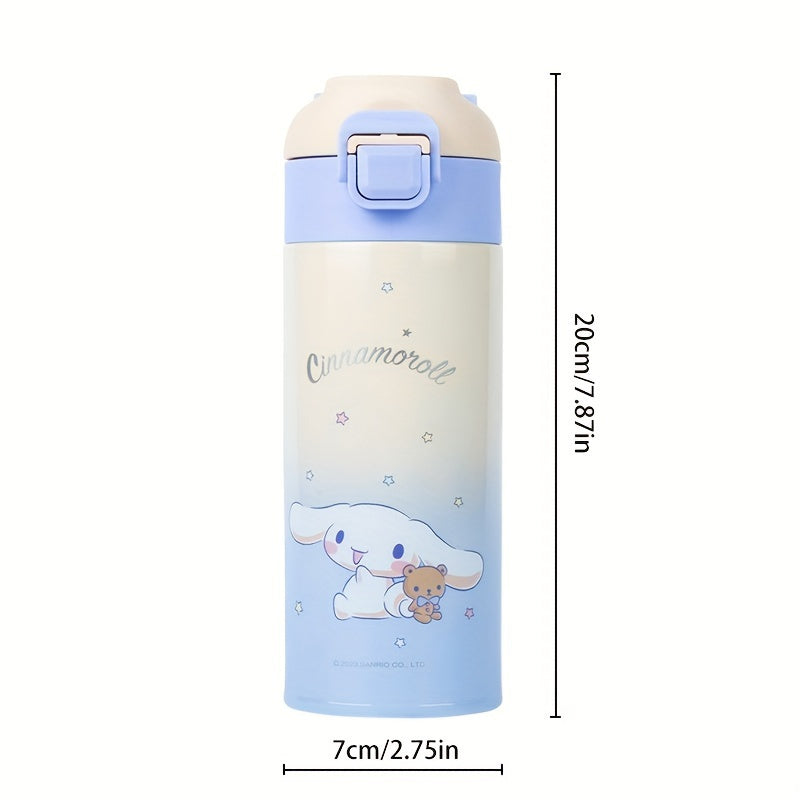 1pc, Vacuum Flask, 13.53oz Insulated Water Bottles, Cinnamoroll Cute Kawaii Travel Thermal Cups, For Hot And Cold Beverages, Summer Winter Drinkware, Gifts