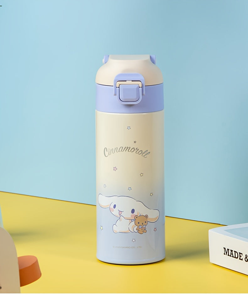 1pc, Vacuum Flask, 13.53oz Insulated Water Bottles, Cinnamoroll Cute Kawaii Travel Thermal Cups, For Hot And Cold Beverages, Summer Winter Drinkware, Gifts