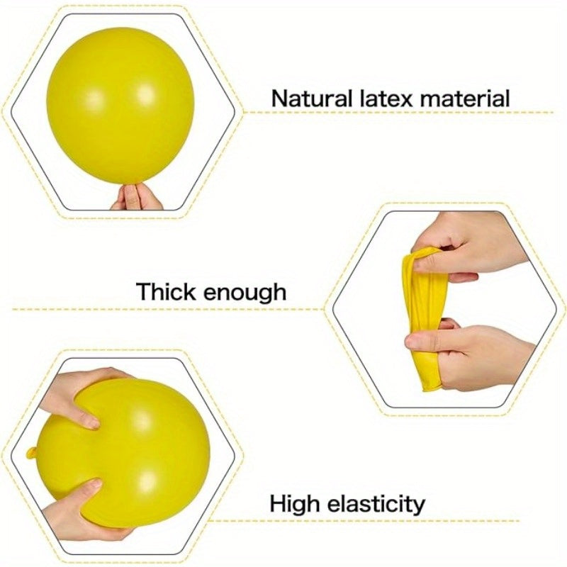137PCS Premium Yellow Latex Balloons Set - High-Quality Thick Emulsion Balloons for Birthday, Bar Mitzvah, Prom, Summer Party, Christmas - Versatile Color Combo Bee Theme Balloon Arch Kit for All Ages 14+ Without Electricity Needed