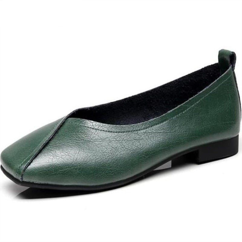 xiangtuibao flat shoes new autumn genuine leather women flat shoes onon-slip Plus Size 35-43 Women casual shoes