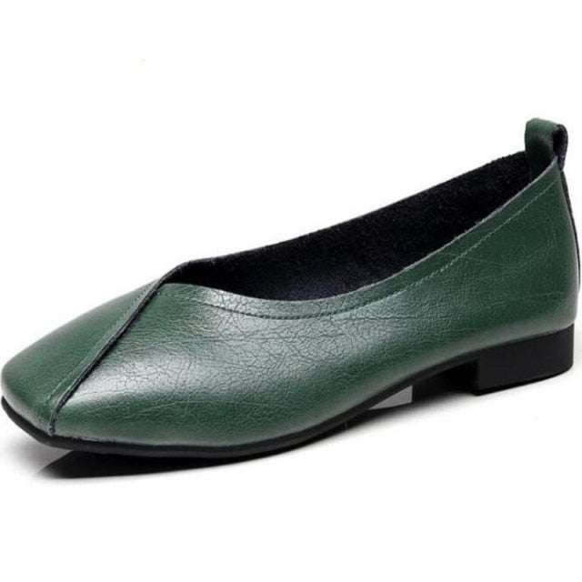 xiangtuibao flat shoes new autumn genuine leather women flat shoes onon-slip Plus Size 35-43 Women casual shoes