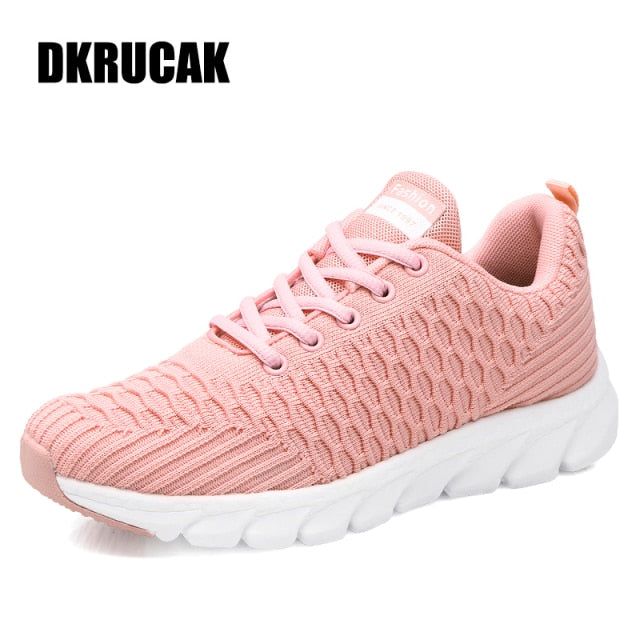 xiangtuibao Mesh Women Sneakers Breathable Women Flat Shoes Lightweight Casual Shoes Ladies Lace-up Deportivas Mujer Chaussures Femme