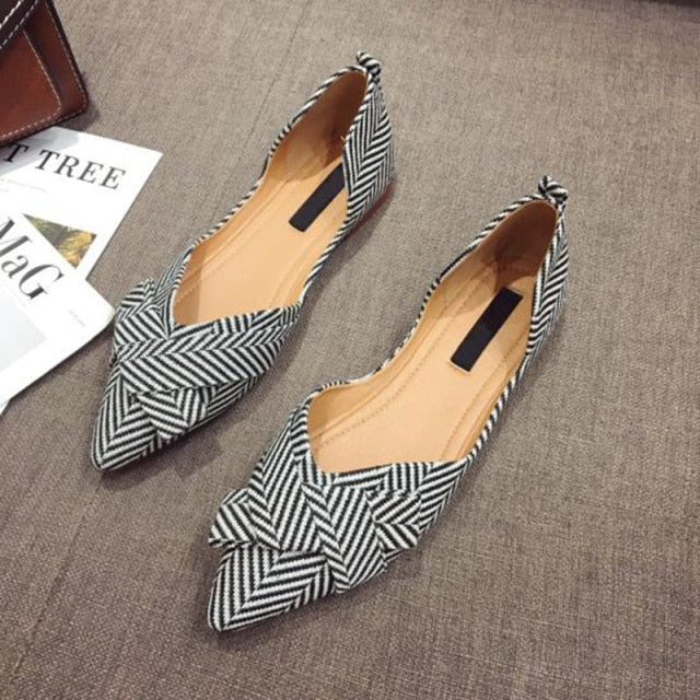 xiangtuibao Fashion Flats for Women Shoes Spring Summer Boat Shoes Pointed toe Casual Slip-on Shoes Elegant Ladies Footwear A1394