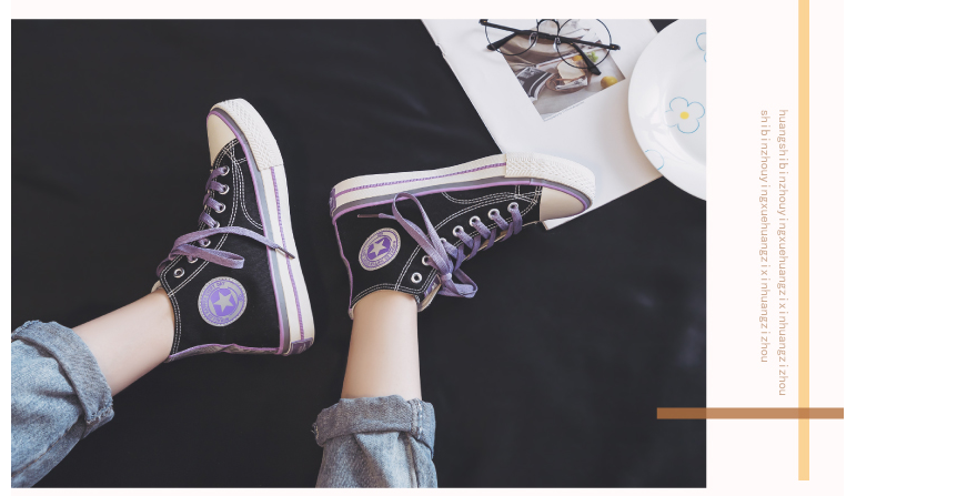 xiangtuibao Spring New Women Canvas Shoes Fashion Drawings Girl Purple Vulcanized Sneakers Butterfly Embroidery Casual High Low Flat Shoes