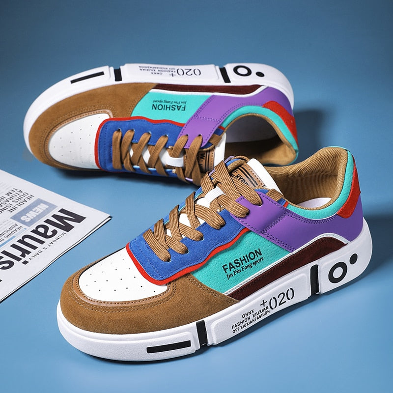 Fashion Streetwear Male Sneakers Flat Couple Colorful Skateboard Shoes Men Vulcanized Shoes Spring Women's Canvas Sneakers