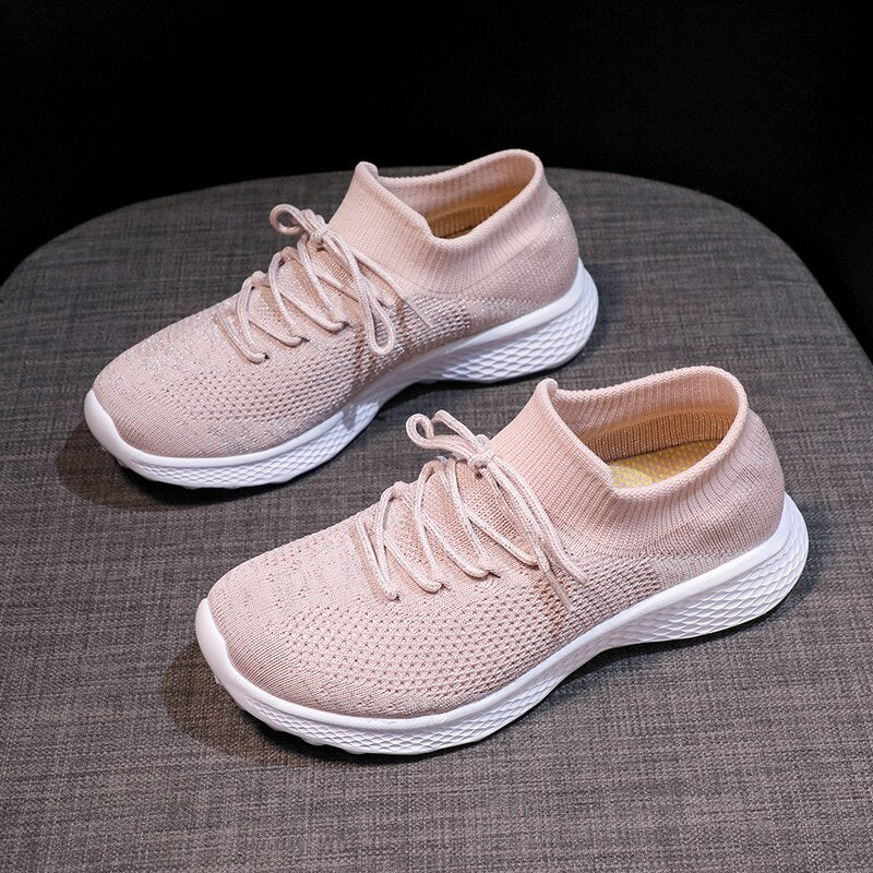 Women Shoes Fashion Sneakers Spring Autumn Socks Shoes Comfort Female Casual Shoes Women Flats Tenis Feminino White Sneaker