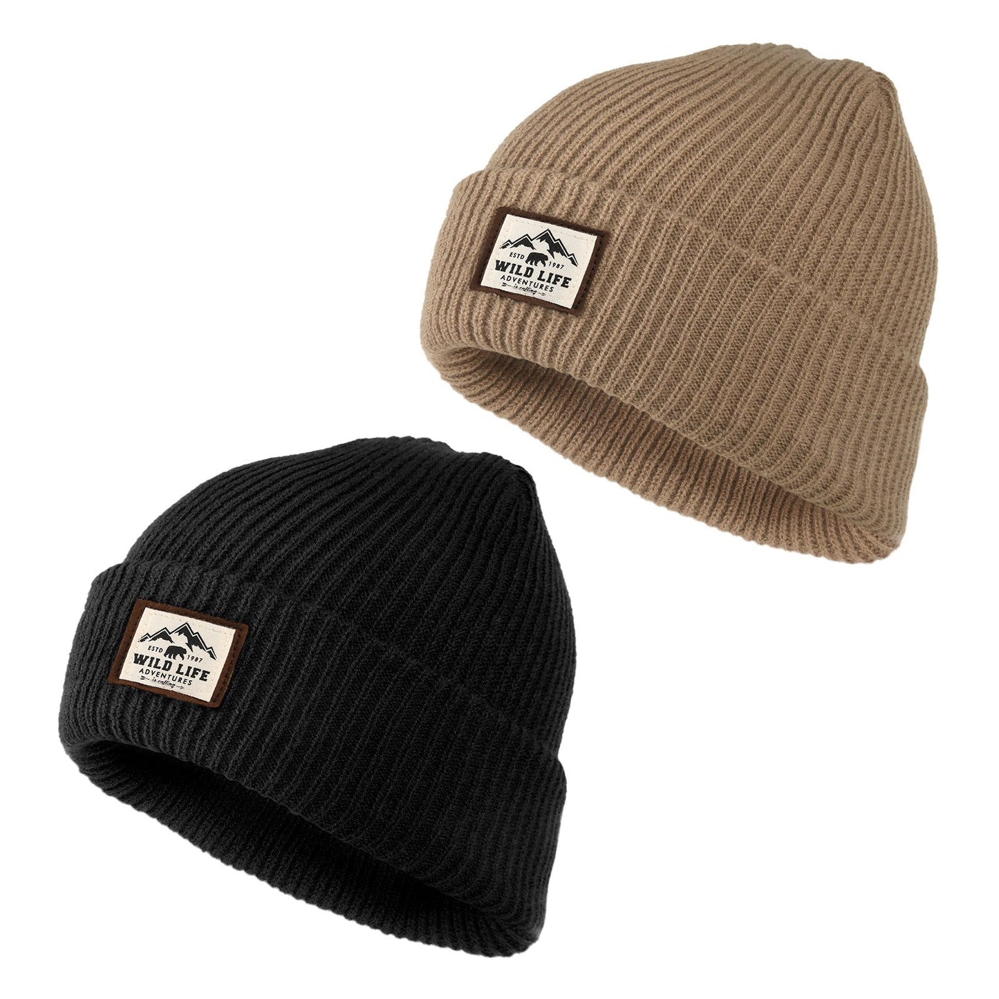 1/2pcs Soft & Breathable Unisex Beanies - Elastic Cuffed Knit Hats with Simple Solid Color Design - Perfect for Women & Men, Couple Patch Style, Basic Skull Cap for Daily Wear