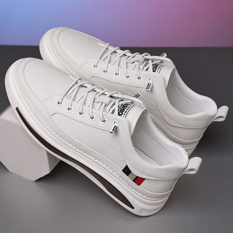 xiangtuibao White Men Leather Sneakers High Quality Luxury Brand Autumn Vulcanized Shoes Sports Jogging Tenis Men Casual Shoes Free Shipping