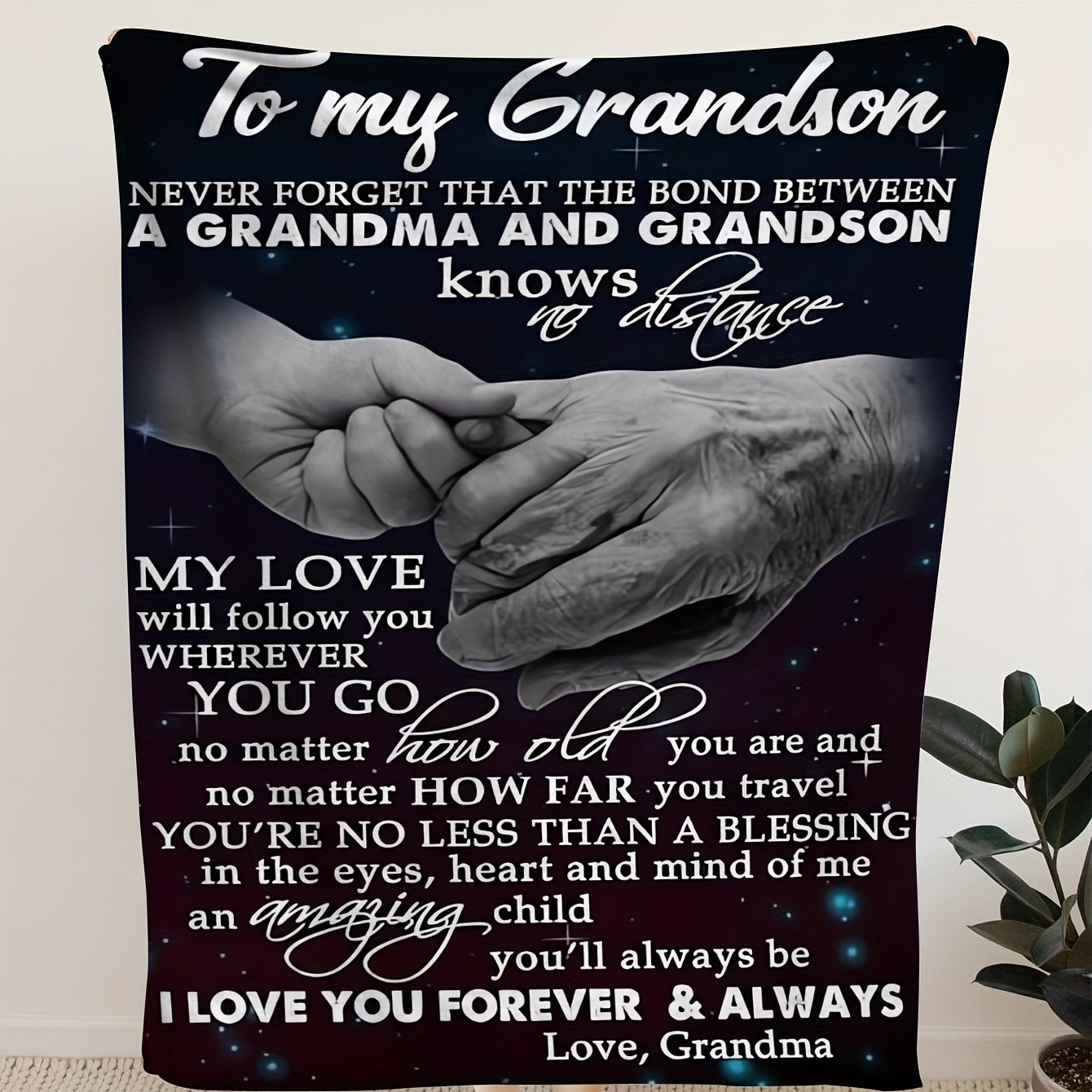 1pc Ultra-Soft Cozy Flannel Blanket - Throws for Grandkids, Grandma's Gift - Warm Throw Blanket for Couch, Bed, Sofa, Living Room, and Outdoor Camping with Plush Fleece Lining for Cold Winter Nights