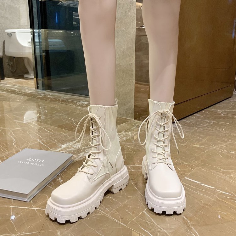 xiangtuibao Sexy Slim Women's Wedges Over The Knee Thick bottom High Heels Boots Autumn Winter Wear-resistant non-slip Boots Woman Boot