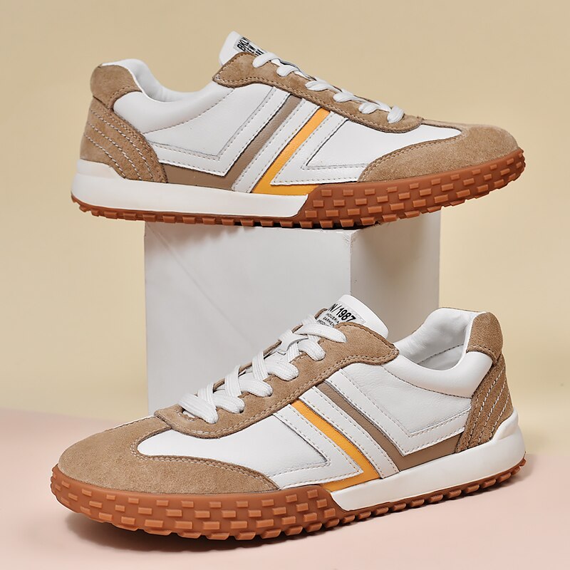 New Mens Sneakers Fashion Men's Shoes Leather Casual Shoes for Men Streetwear Skateboard Korean Tennis Shoes High Quality
