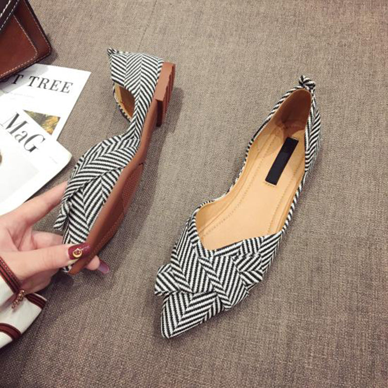 xiangtuibao Fashion Flats for Women Shoes Spring Summer Boat Shoes Pointed toe Casual Slip-on Shoes Elegant Ladies Footwear A1394