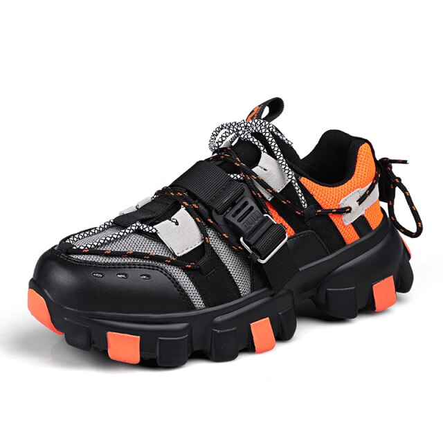xiangtuibao Thick Sole Fashion Sneakers Men Tenis Masculino Buckle Breathable Men Shoes