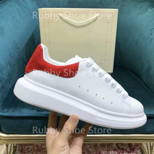 White Shoes Sneakers Designer Brand Luxury Women Platform Mcqueen Couple Shoes for Men Chaussure Femme Zapatos De Mujer RB5