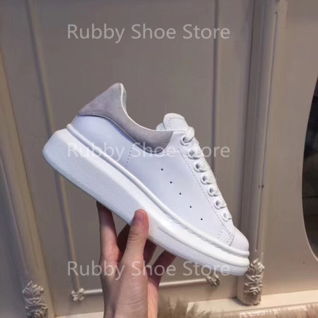 White Shoes Sneakers Designer Brand Luxury Women Platform Mcqueen Couple Shoes for Men Chaussure Femme Zapatos De Mujer RB5