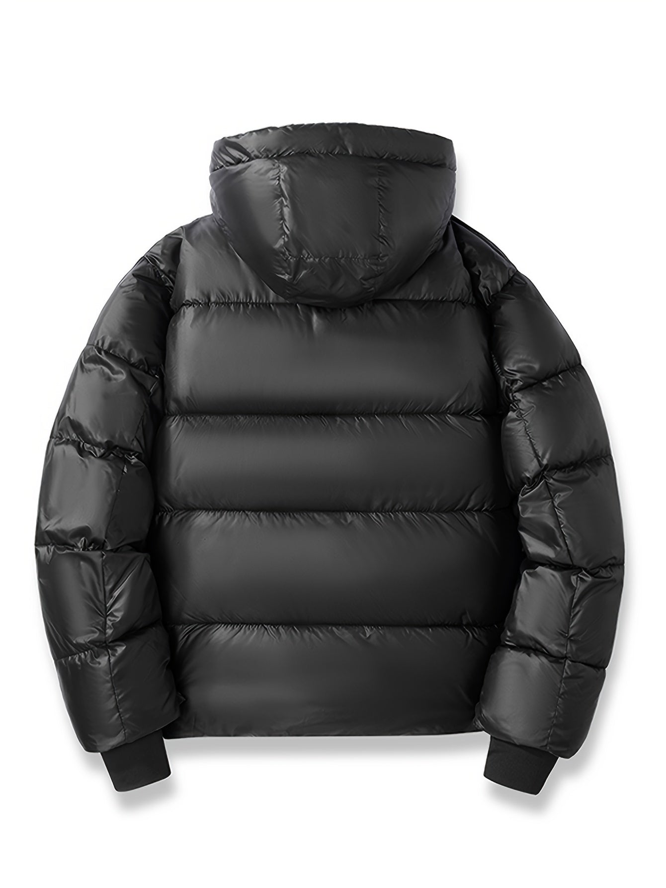 Stylish Men's Breathable Puffer Coat - Water-Resistant, Zip-Up, Long Sleeve, Warm Hooded, Multiple Pockets - Perfect for City Walk, Street Hanging, Winter Outdoor Activities, Casual Wear - Consider Ordering One Size Larger for Best Fit