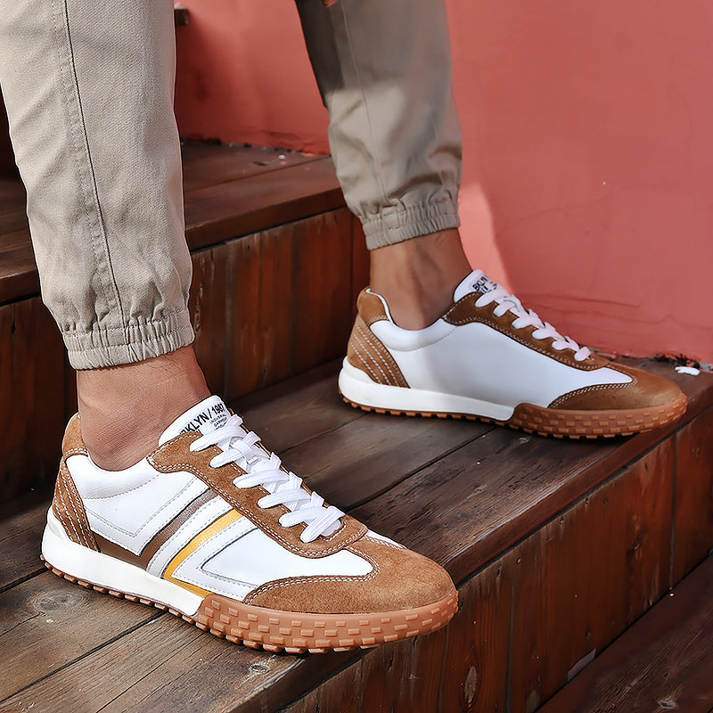 New Mens Sneakers Fashion Men's Shoes Leather Casual Shoes for Men Streetwear Skateboard Korean Tennis Shoes High Quality