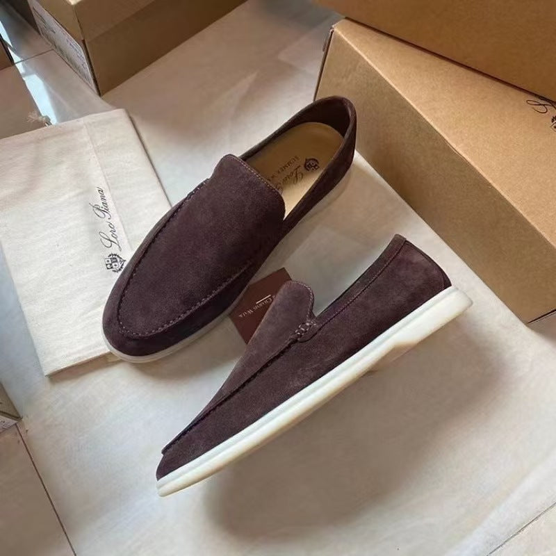 xiangtuibao Men pu Leather Shoes Low Heel Fringe Shoes Dress Shoes Brogue Shoes Spring Ankle Boots Vintage Classic Male Casual F114