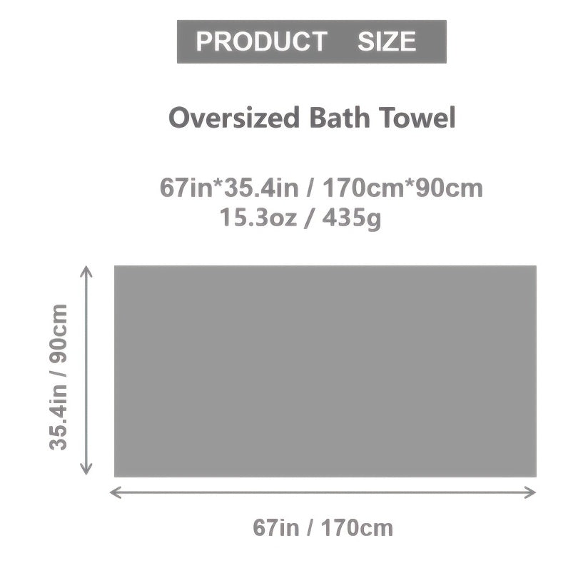 1pc Oversized Bath Sheet - Soft, Skin-Friendly, and Absorbent Towel for Home Bathroom - 67"*35.4" Large Bath Towel with Quick-Dry and Lint-Free Properties for Bathroom Supplies and Accessories