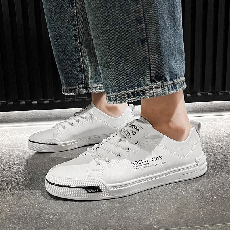 xiangtuibao Summer New Mens Shoes Casual Sneakers Fashion Small White Shoes Concise Comfortable Flat Sneakers Low Top Walking Shoes