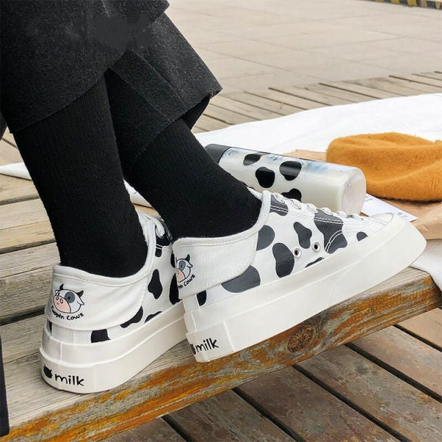xiangtuibao Kawaii Shoes Women Sneakers White Platform Sports Flats Tennis Girly Cute Causal Loli Female Trainer Print