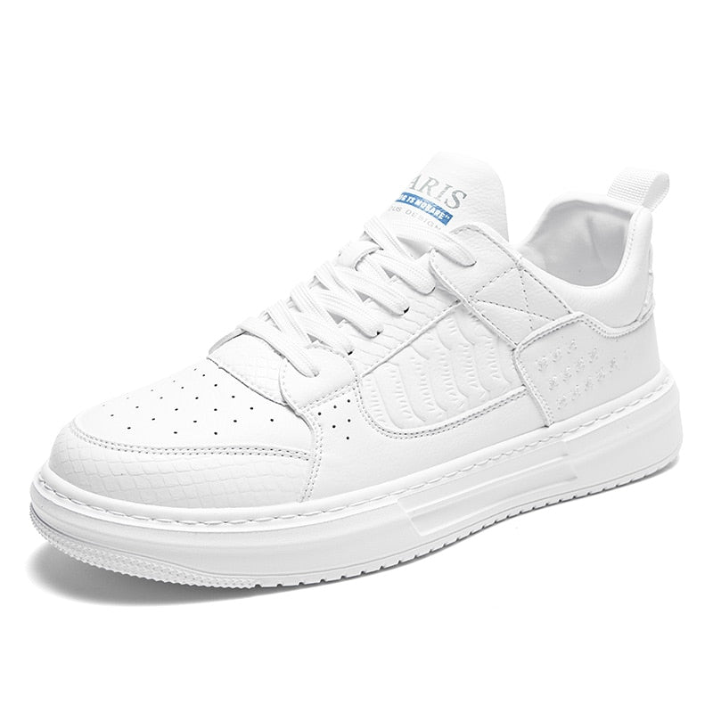 xiangtuibao Spring New Shoes for Men Fashion Skateboarding Shoes Striped Trend Casual Sneakers White Street Style Platform Sneakers