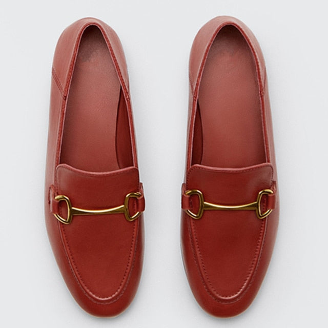Withered new arrival women shoes women flat shoes england style Horsebit solid sheep soft slip-on loafers women shoes woman