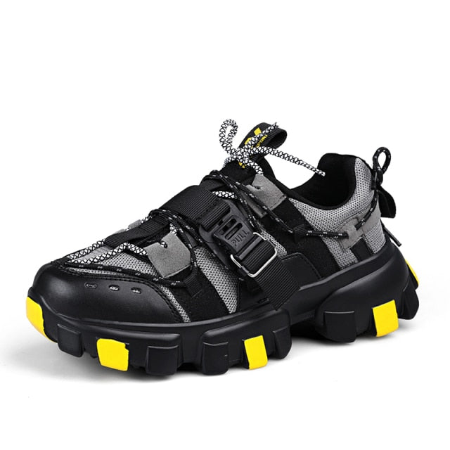xiangtuibao Thick Sole Fashion Sneakers Men Tenis Masculino Buckle Breathable Men Shoes