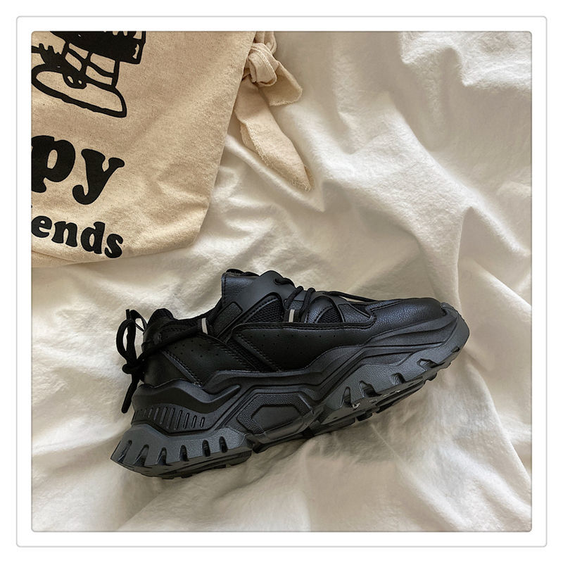 Women Sneakers Fashion Mesh Chunky Girls Casual Spring Reflective Comfortable Thick Sole White Dad Flats Platform Shoes