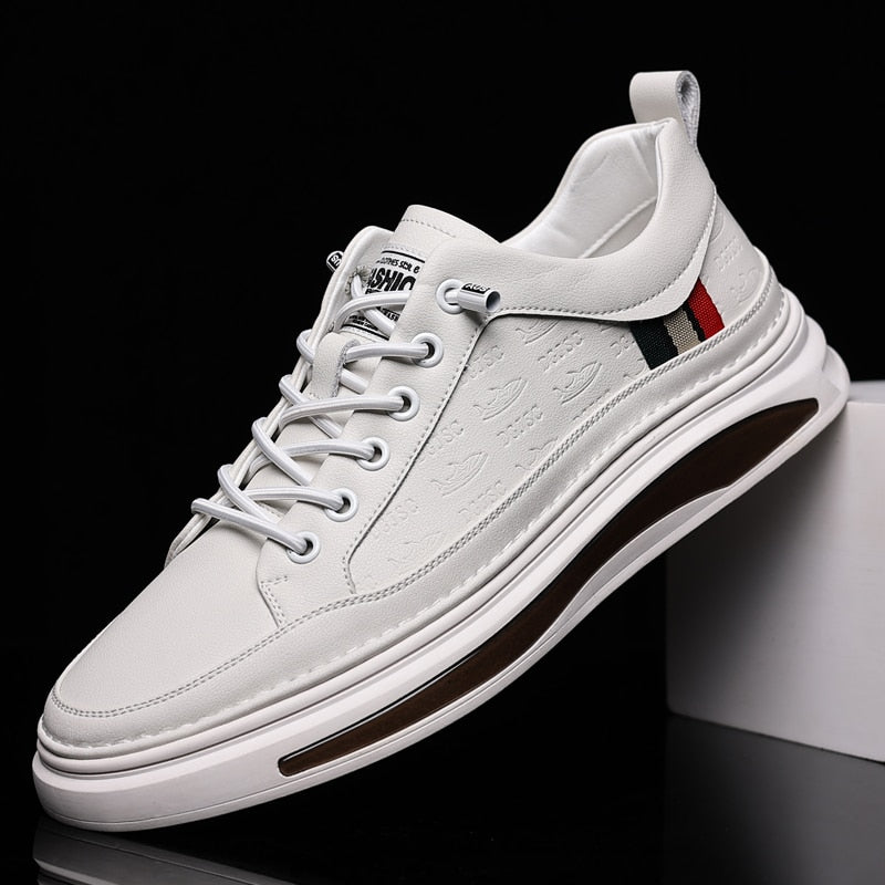 xiangtuibao White Men Leather Sneakers High Quality Luxury Brand Autumn Vulcanized Shoes Sports Jogging Tenis Men Casual Shoes Free Shipping