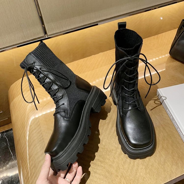 xiangtuibao Sexy Slim Women's Wedges Over The Knee Thick bottom High Heels Boots Autumn Winter Wear-resistant non-slip Boots Woman Boot