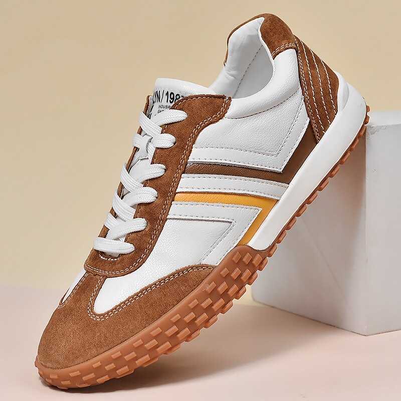 New Mens Sneakers Fashion Men's Shoes Leather Casual Shoes for Men Streetwear Skateboard Korean Tennis Shoes High Quality