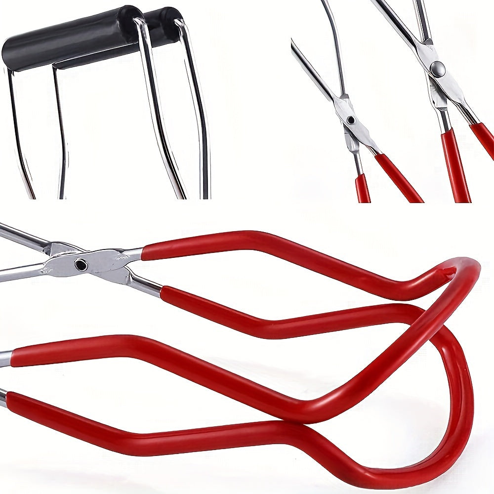 1pc Stainless Steel Canning Jar Lifter, Safe And Efficient Canning Tongs, Wide‑Mouth Clip With Grip Handle, For Easy Handling And Secure Grip, For Hot Jars Are Removed From Boiling Water Or Steam, Kitchen Supplies