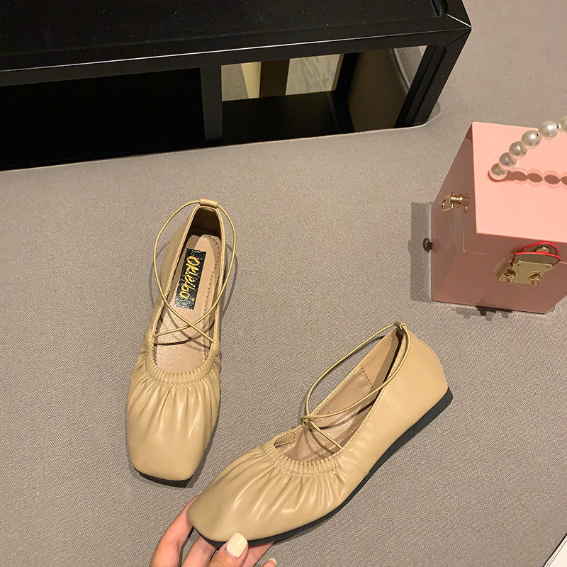 Women Casual Flats Spring Autumn Comfortable Soft Boat Shoes Loafers Ballerina Shallow Round Toe Ballet Flat Shoes