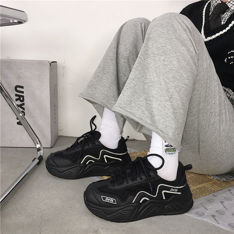 xiangtuibao White Shoes For Women Autumn New Design Women's Platform Sneakers Height Increasing Ladies Sport Shoes 41 42 43 Plus Size