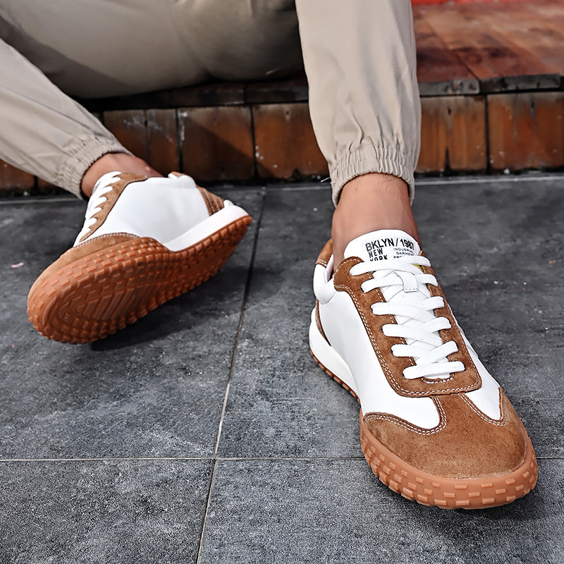 New Mens Sneakers Fashion Men's Shoes Leather Casual Shoes for Men Streetwear Skateboard Korean Tennis Shoes High Quality