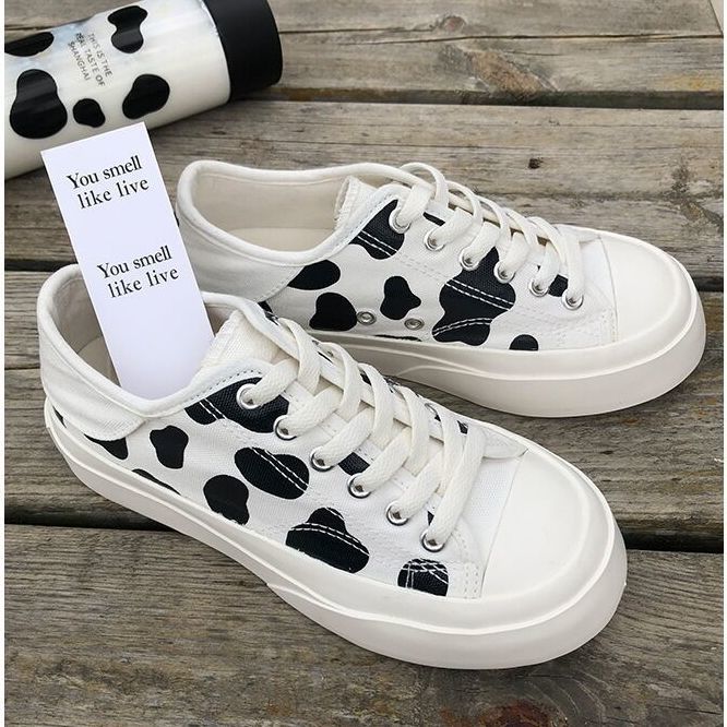 xiangtuibao Kawaii Shoes Women Sneakers White Platform Sports Flats Tennis Girly Cute Causal Loli Female Trainer Print
