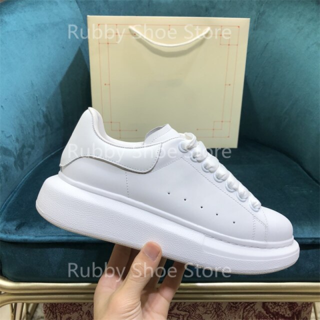 White Shoes Sneakers Designer Brand Luxury Women Platform Mcqueen Couple Shoes for Men Chaussure Femme Zapatos De Mujer RB5