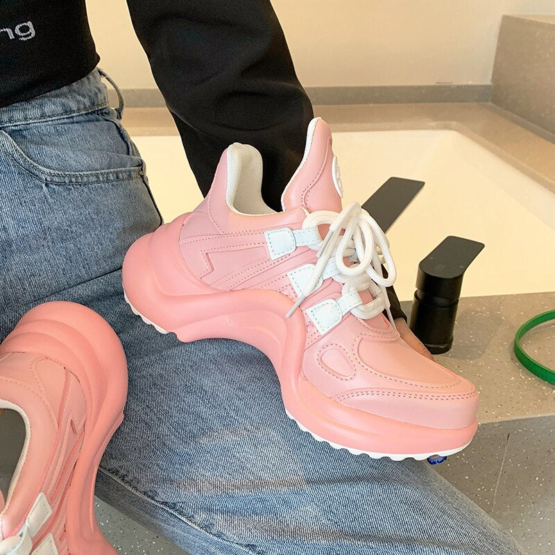 Summer Shoes Women Brand Design Bling Sequined Women's Casual Shoes Fashion Female Chunky Sneakers Stylish Sport Shoes